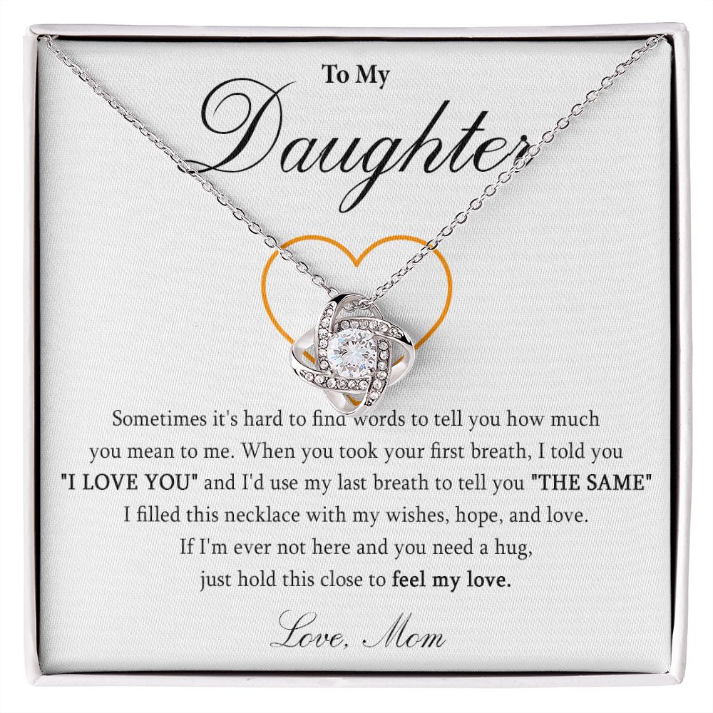 572A To My Daughter Necklace, Daughter Birthday Gift, Love Gift For Daughter From Mom