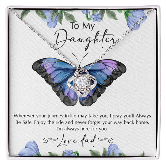 99A To My Daughter Necklace, Gift For Daughter From Dad, Necklace Gift Birthday