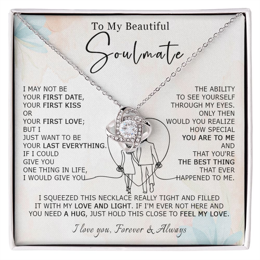 584A To My Soulmate Necklace, Wife Necklace, Girlfriend Necklace, Love Necklace Gifts