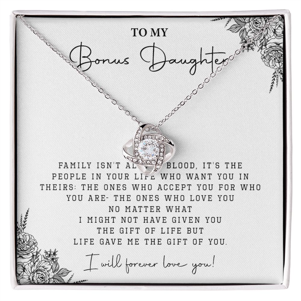 534A Step Daughter Gift, Bonus Daughter Necklace, Blended Family Stepdaughter Gift