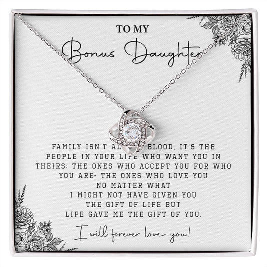 534A Step Daughter Gift, Bonus Daughter Necklace, Blended Family Stepdaughter Gift