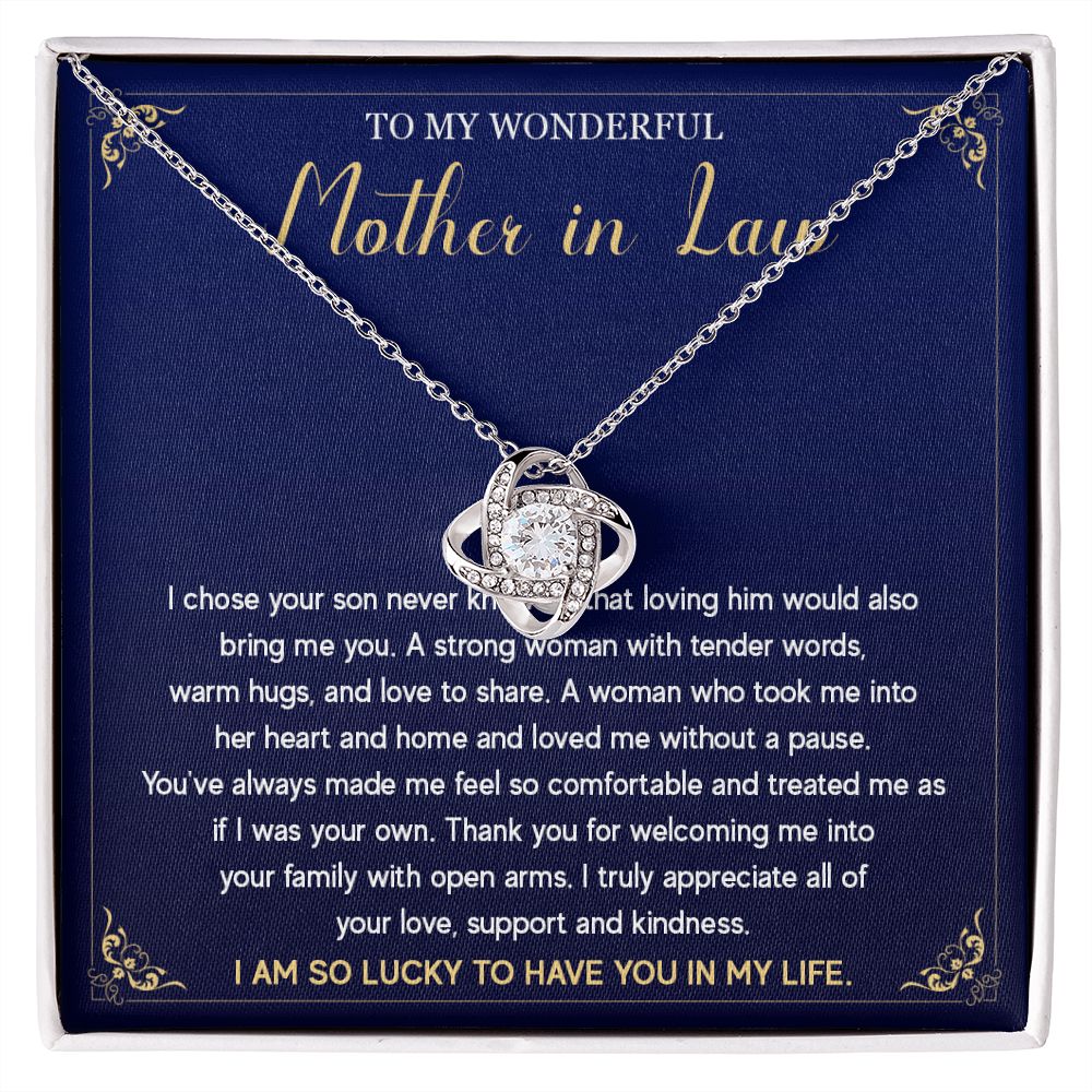 524A To My Mother in Law Necklace from Daughter, Gift to Mother-in-Law Necklace Love