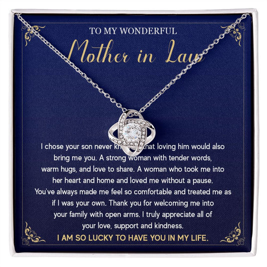 524A To My Mother in Law Necklace from Daughter, Gift to Mother-in-Law Necklace Love