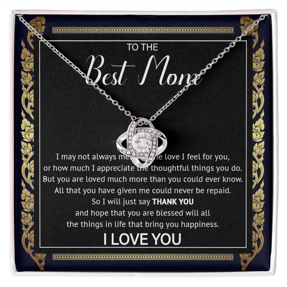 503A To My Best Mom Necklace, Gift For Mom Present For Mom Gifts from Son or Daughter