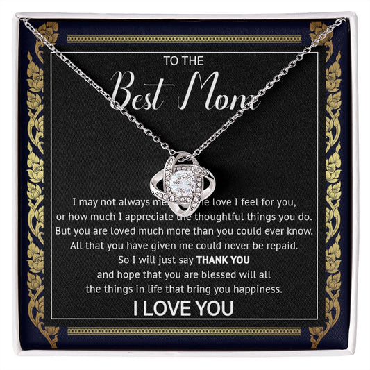 503A To My Best Mom Necklace, Gift For Mom Present For Mom Gifts from Son or Daughter