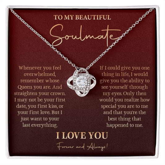 581A To My Soulmate Necklace, Gift For Girlfriend Wife, Birthday Gift, Love Necklace