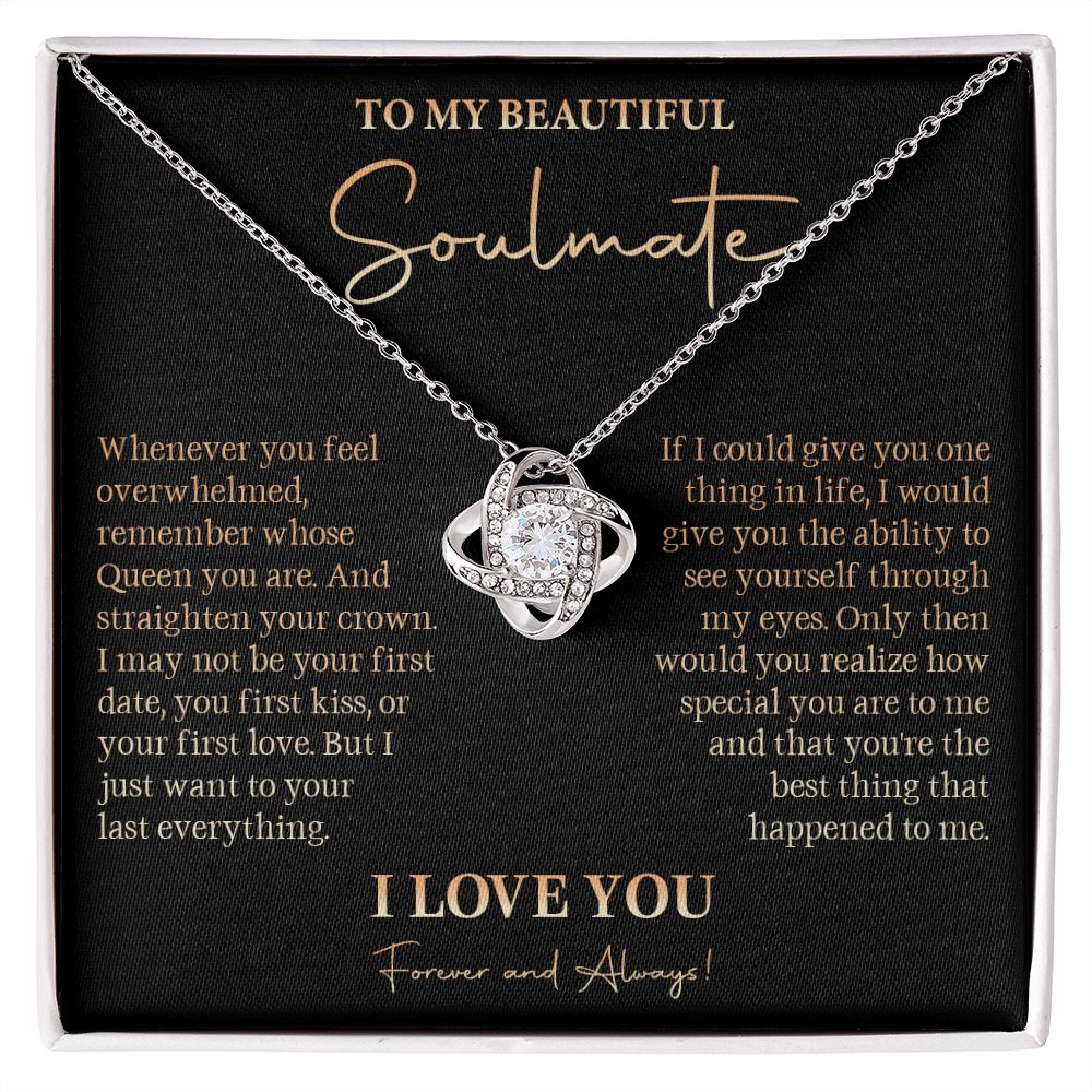 582A To My Soulmate Necklace, Love Gift For Girlfriend Wife, Birthday Gift for Womens