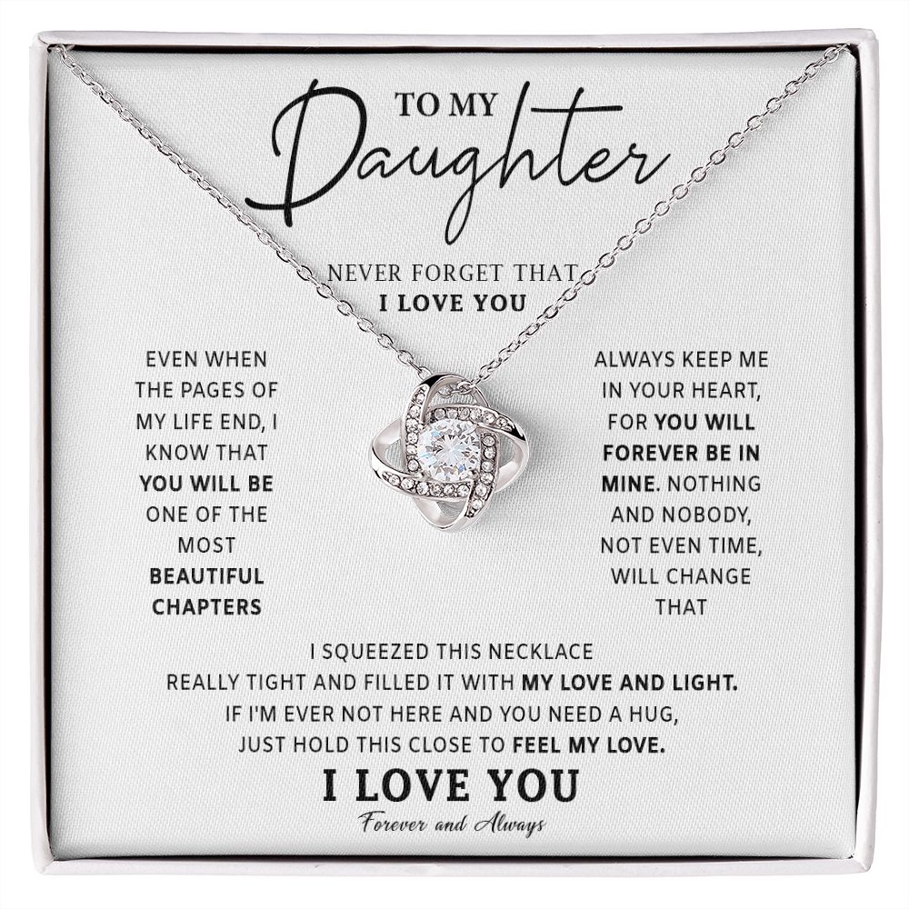 532A To My Daughter Love Necklace, Birthday Gift For Daughter, Daughter Necklace