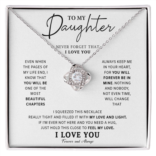 532A To My Daughter Love Necklace, Birthday Gift For Daughter, Daughter Necklace
