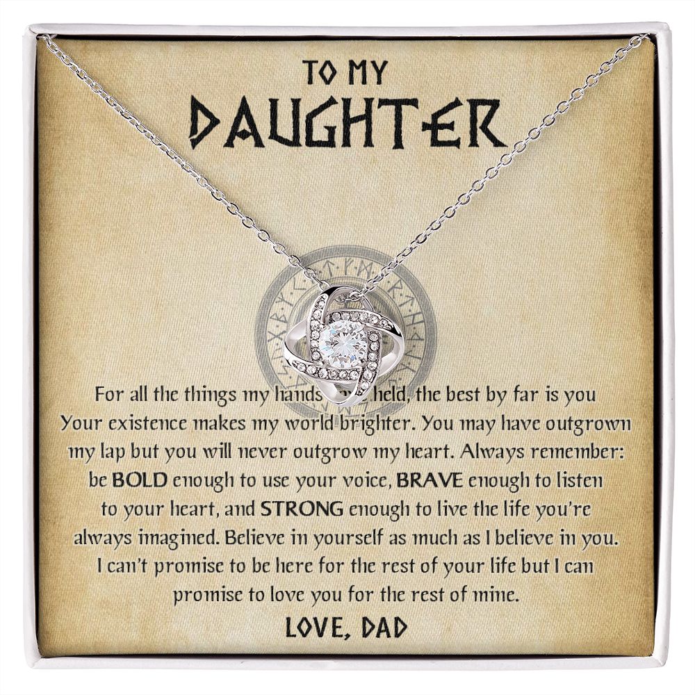 567A To My Daughter Necklace, Viking Daughter Gift from Dad, Birthday Gifts Jewelry