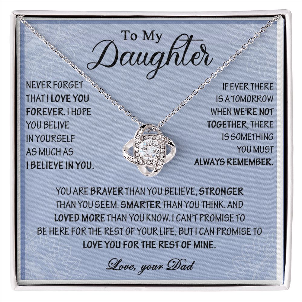 455A To My Daughter Necklace, Daughter Father Necklace, Daughter Gift From Dad