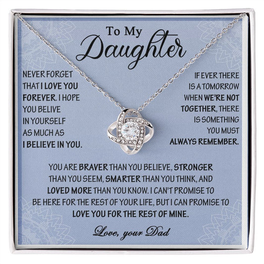 455A To My Daughter Necklace, Daughter Father Necklace, Daughter Gift From Dad