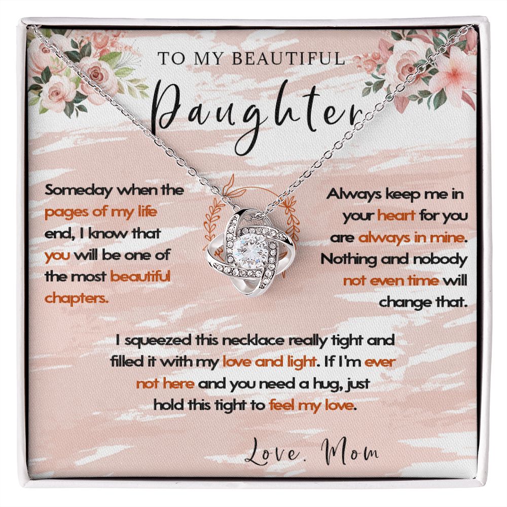 108A To My Beautiful Daughter Necklace, Gift For Daughter,Christmas Gift To Daughter