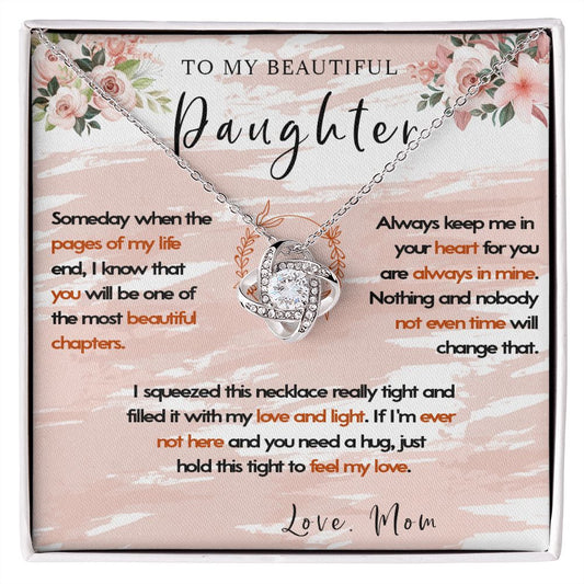 108A To My Beautiful Daughter Necklace, Gift For Daughter,Christmas Gift To Daughter