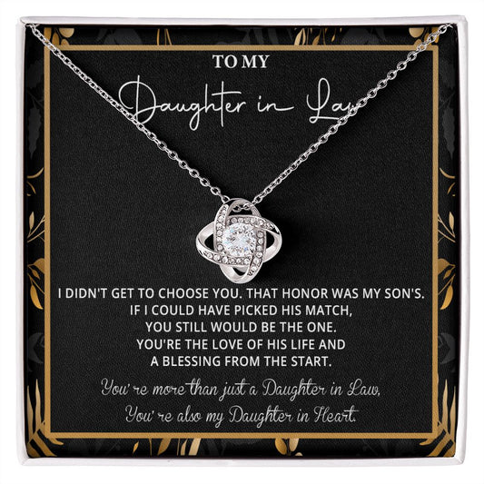 550A To My Daughter in Law Necklace, Daughter in Law Gift Necklace From Mother in Law