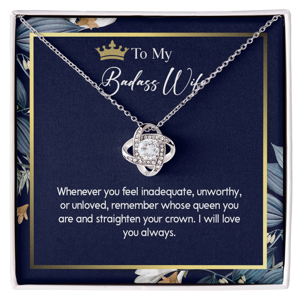 600A To My Badass Wife, Gift For Wife, Necklace Gift For Wife Valentine Gift For Wife