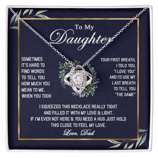 463A To My Daughter Necklace, Gift For Daughter From Dad, Daughter Father Necklace
