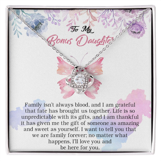 103A To My Bonus Daughter, Bonus Daughter Necklace, Birthday Gift For Stepdaughter