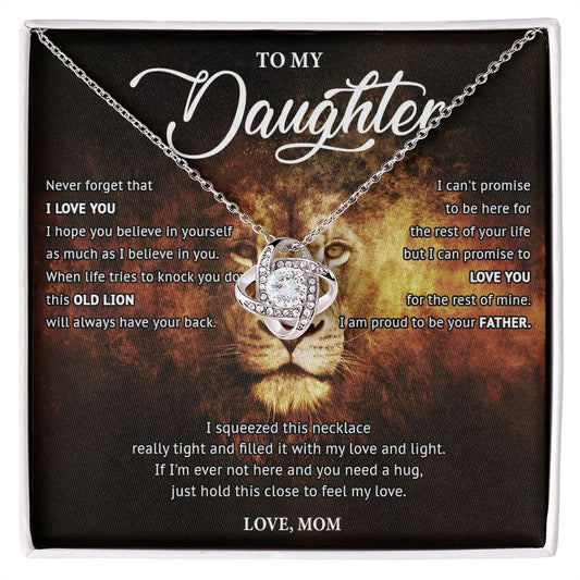 502A To My Daughter Gift from Dad, Heart Necklace for Daughter Christmas Gift for Her