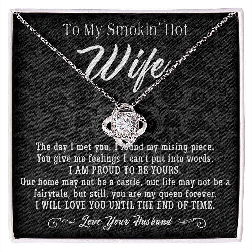 95A To My Smokin Hot Wife Necklace, Anniversary Birthday Gift for Wife From Husband