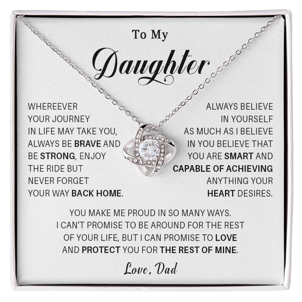 594A To My Daughter Necklace, Gift For Daughter From Dad, Daughter Father Necklace