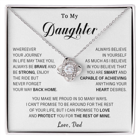 594A To My Daughter Necklace, Gift For Daughter From Dad, Daughter Father Necklace