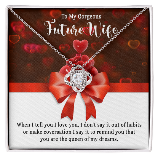 Necklace To My Gorgeous Future Wife, Love Gift for Her/Women, Queen Necklace