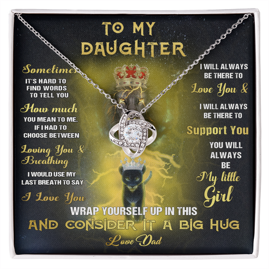 380A Lion To My Daughter Necklace, Daughter Father Necklace, Gift Birthday From Dad
