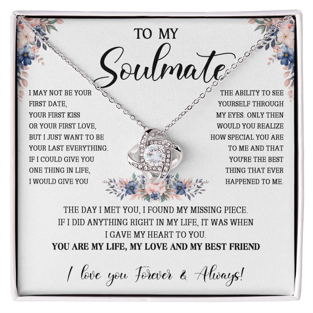 474A To My Soulmate Necklace, Gift For Her, Christmas Gift For Her, Gift For Soulmate