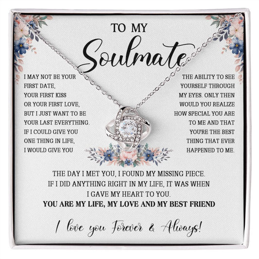 474A To My Soulmate Necklace, Gift For Her, Christmas Gift For Her, Gift For Soulmate