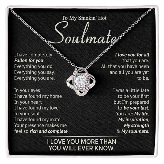 586A To My Smokin' Hot Soulmate Necklace, Beauty Necklace for Wife Girlfriend, Womens