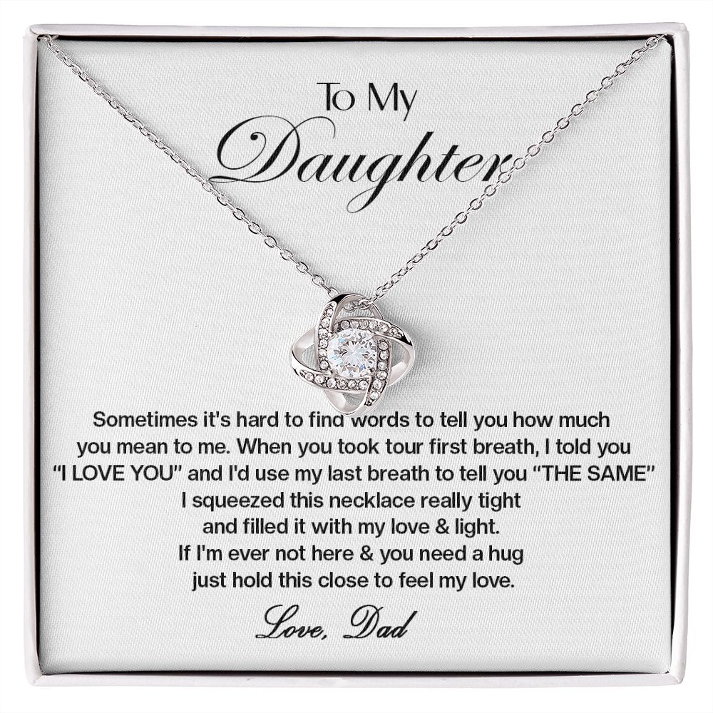 453A To My Daughter Necklace,Xmas Gift For Daughter From Dad,Daughter Father Necklace