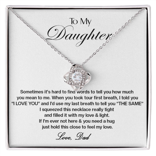453A To My Daughter Necklace,Xmas Gift For Daughter From Dad,Daughter Father Necklace