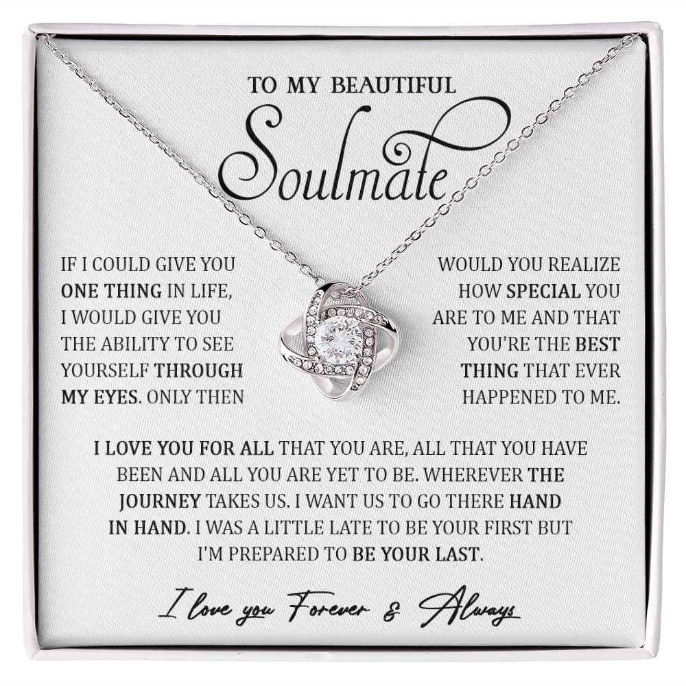 454A To My Soulmate Necklace,Necklace Gift For Wife Girlfriend From Husband,Xmas Gift