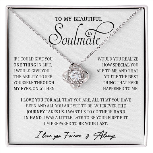 454A To My Soulmate Necklace,Necklace Gift For Wife Girlfriend From Husband,Xmas Gift