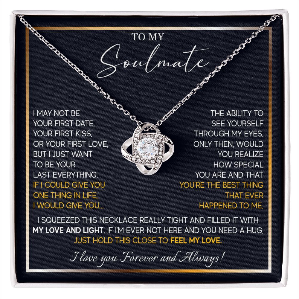 560A To My Soulmate Necklace, Couples in Love Gifts, Jewelry Romantic Gifts For Wife