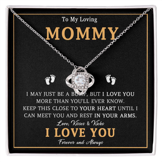 548A To My Mommy Necklace, Baby Feet Design, Mother Necklace, Baby Shower Gifts