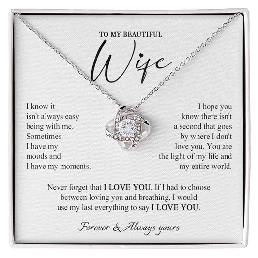 558A Beautiful Wife Necklace, Gift for Wife Necklace from Husband, Wife Birthday Gift