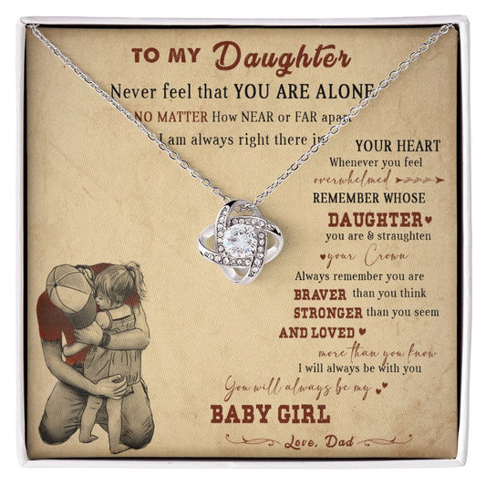 105A Daughter Necklace, To My Daughter Necklace,  Birthday Gift For Daughter From Dad