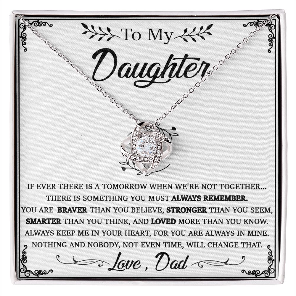 114A Daughter Necklace From Dad, To My Daughter Necklace, Christmas Birthday Gifts
