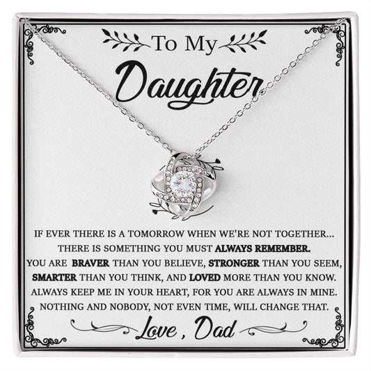 114A Daughter Necklace From Dad, To My Daughter Necklace, Christmas Birthday Gifts
