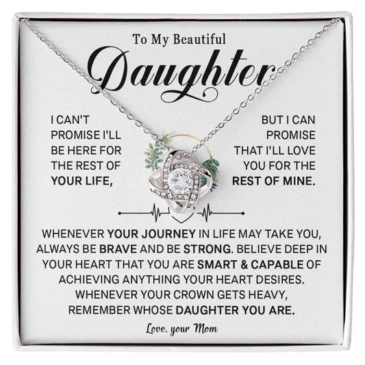 544A To My Daughter Necklace, Birthday Gift For Daughter from Mom, Daughter Necklace