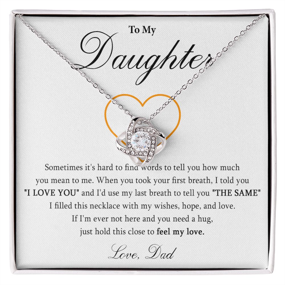 571A To My Daughter Necklace, Daughter Birthday Gift, Love Gift For Daughter From Dad