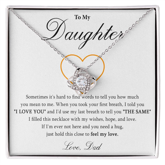 571A To My Daughter Necklace, Daughter Birthday Gift, Love Gift For Daughter From Dad