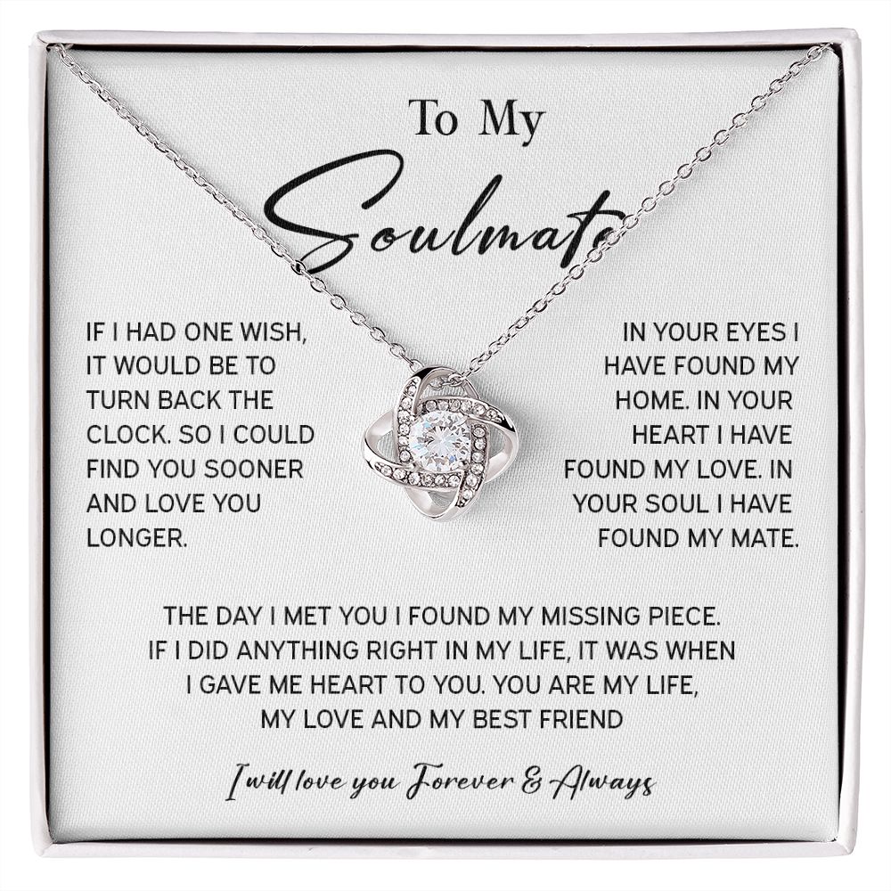 445A To My Soulmate Necklace, Valentine Gifts For Her, Gift For Girlfriend Wife