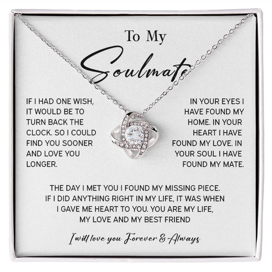 445A To My Soulmate Necklace, Valentine Gifts For Her, Gift For Girlfriend Wife