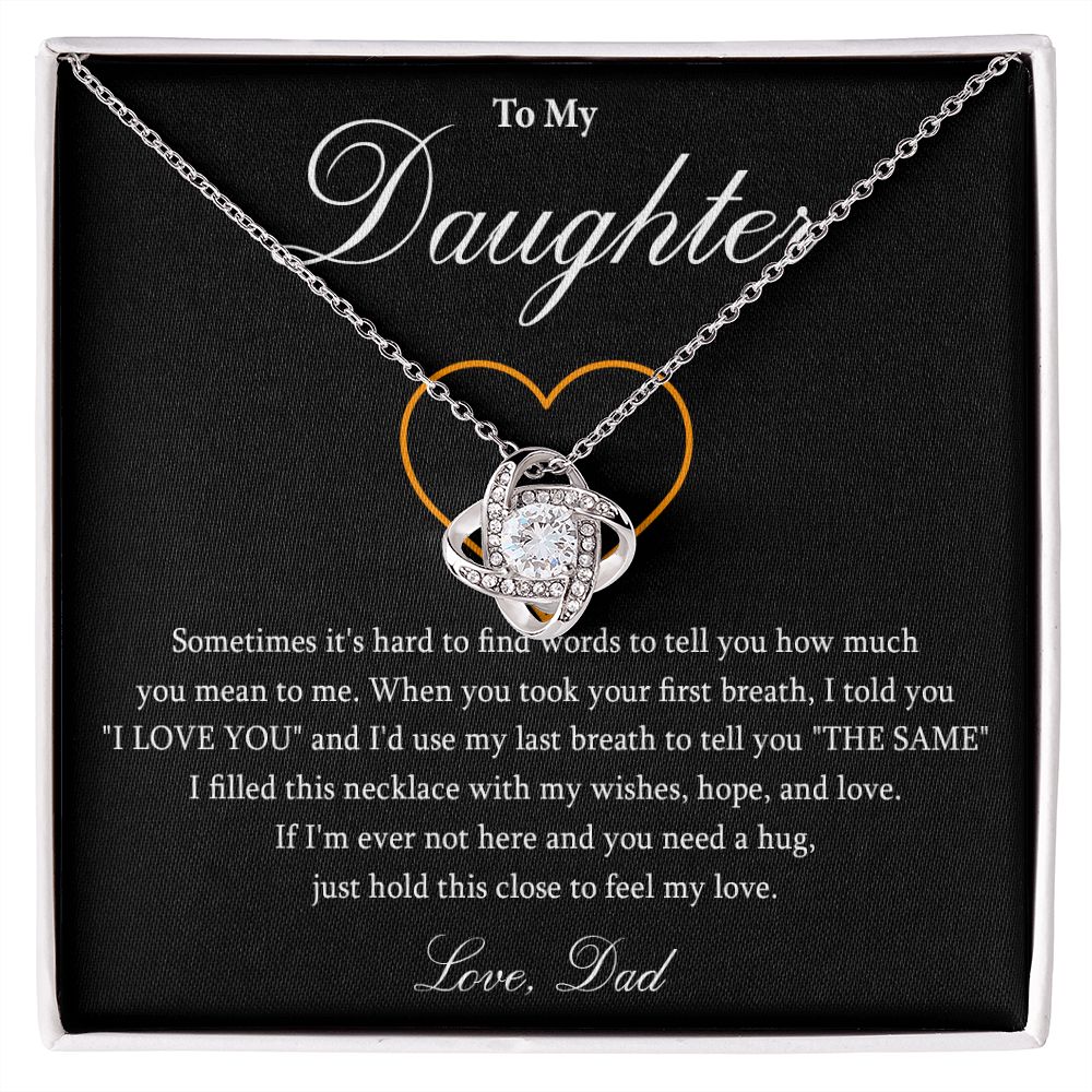 569A To My Daughter Necklace, Gift For Daughter From Dad, Daughter Father Necklace