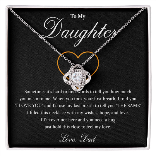 569A To My Daughter Necklace, Gift For Daughter From Dad, Daughter Father Necklace