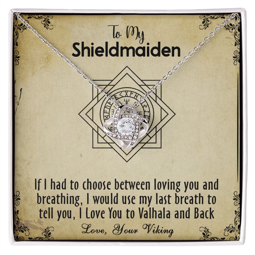 424A To my Shieldmaiden Necklace, Gift for Wife Necklace, Viking Style Necklace