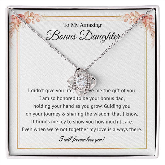 578A To My Bonus Daughter Necklace, Gift For Daughter Necklace, Bonus Daughter Gifts